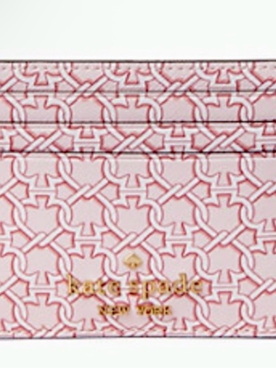 kate spade Accessories - Kate Spade Pink Link Patterned Card Holder